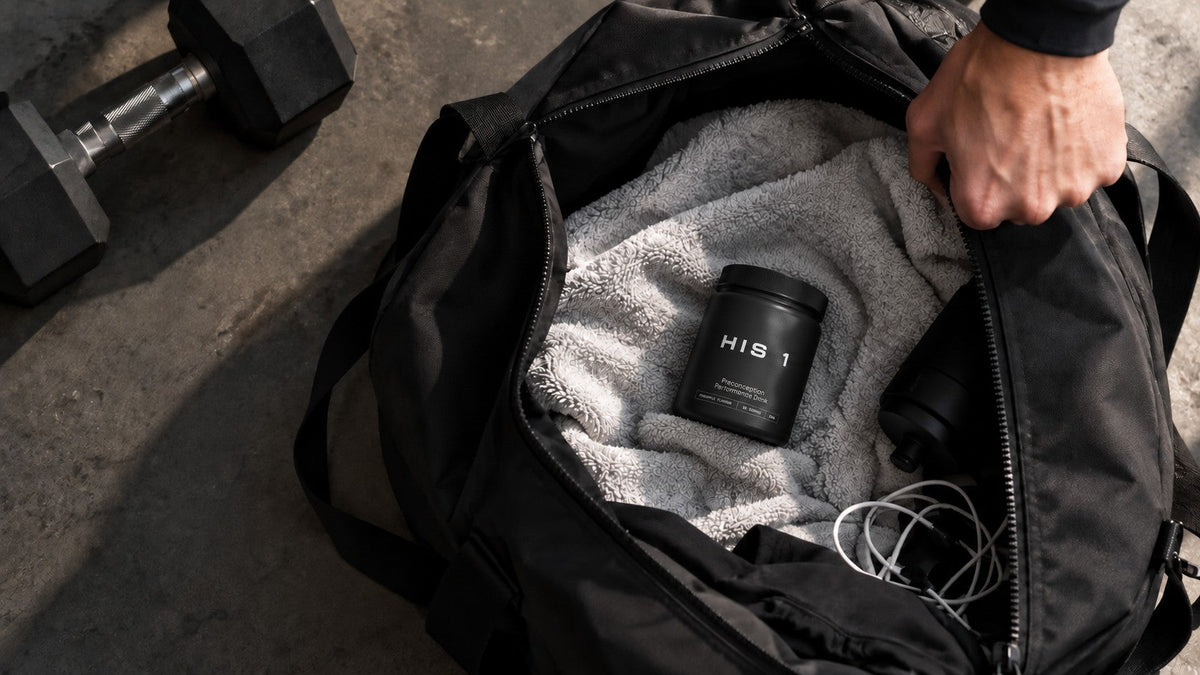 HIS 1 packed in a gym bag
