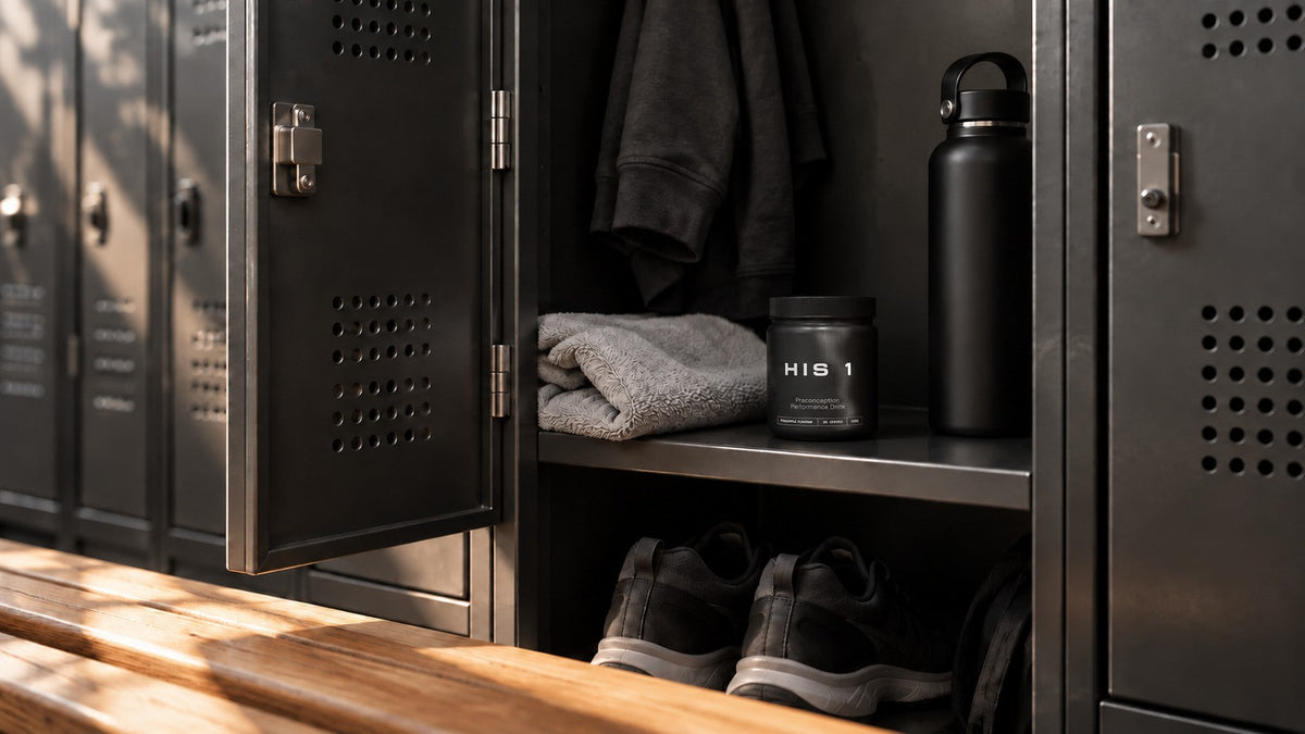 HIS 1 in a gym locker